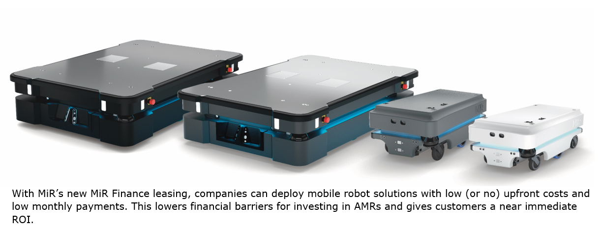 Mobile Industrial (MiR) Launches Finance a “Robot as a Service” (RaaS) Leasing Program | RoboticsTomorrow