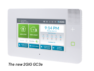 2GIG GC3e encrypted smart home control panel