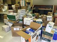 boxes of medical items